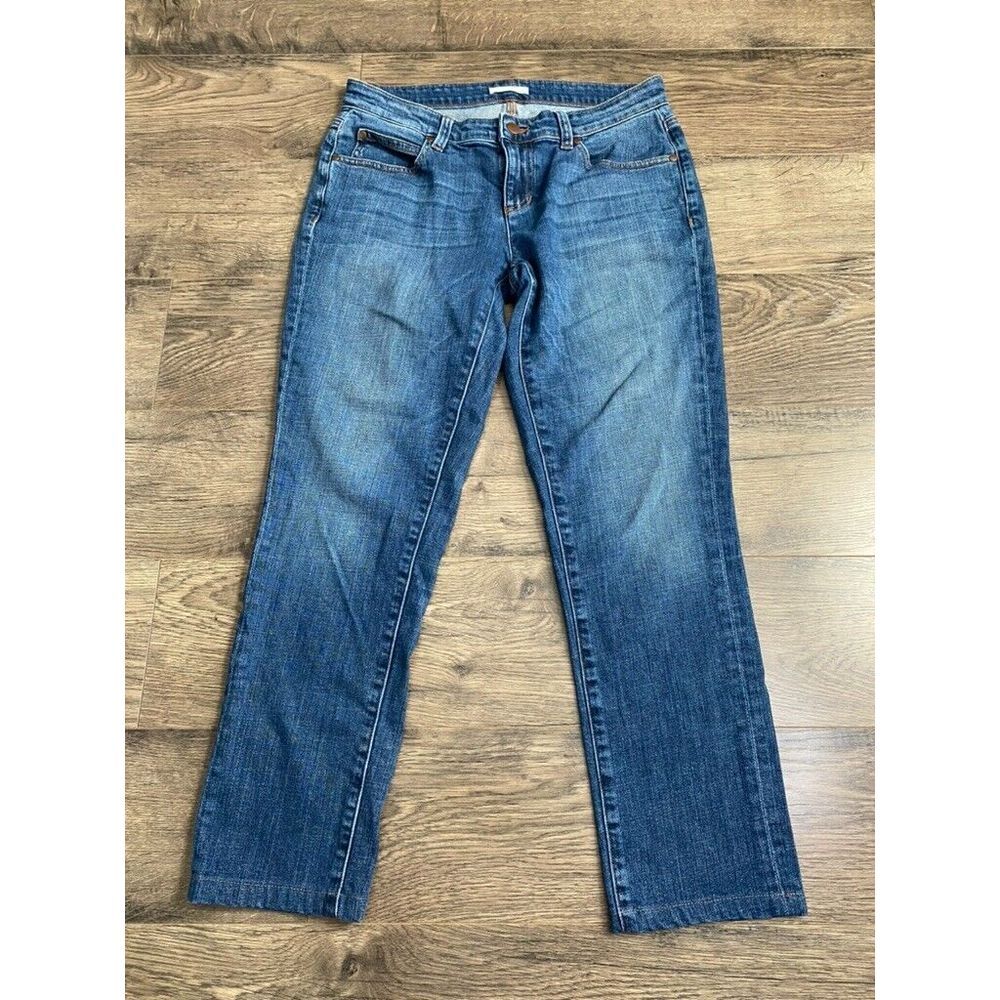 EUC Womens Eileen Fisher Organic cotton denim skinny jeans made in USA size 2